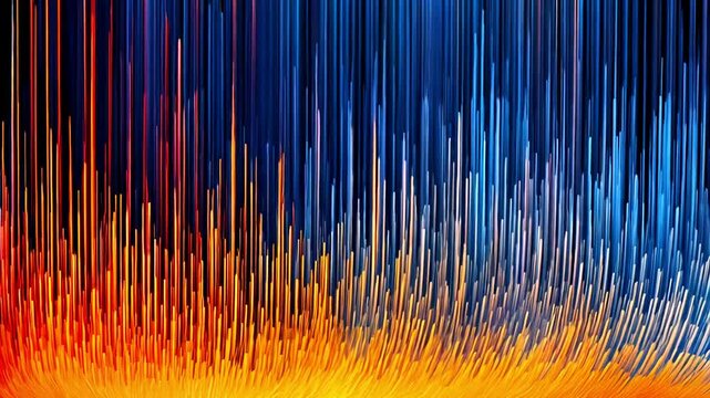 Bright abstract lines LEDs, fiberglass: dynamic vertical multi-colored patterns and gradient textures
