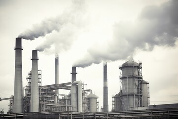 Factory architecture pollution refinery.  Image by rawpixel.