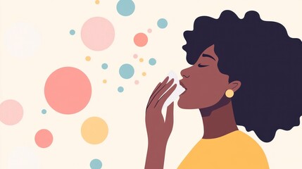 A woman blowing bubbles, representing creativity and joy.