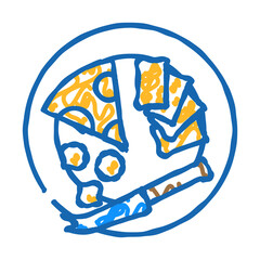 cheese platter french cuisine doodle icon sketch vector. cheese platter french cuisine sign. isolated symbol illustration