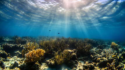 Fototapeta premium coral reef and sea