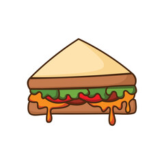 sandwich vector concept logo template design