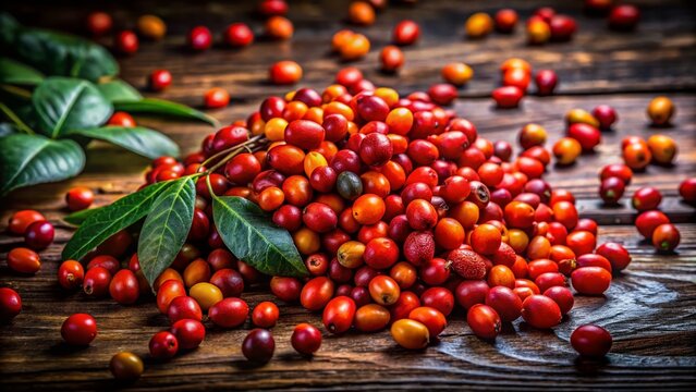 Natural corozo seeds arranged artistically on a rustic wooden surface for organic texture and design