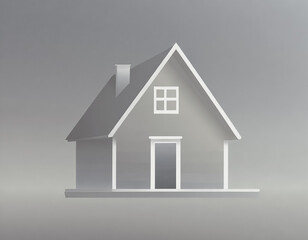 かわいい家の立体イラスト。CG風。AI生成画像。