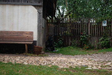 Bench for rest at Viscri fortified church