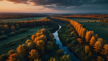 most beautiful drone view of landscapes and nature wallpaper Generative AI  