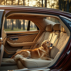 dog in a car