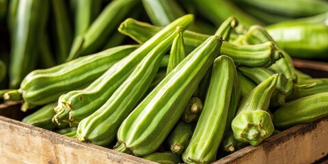 Obraz premium fresh okra