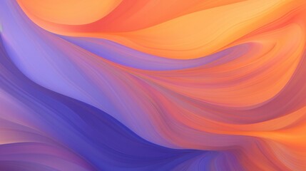 Fototapeta premium A vibrant abstract background featuring flowing waves of orange, purple, and blue colors.