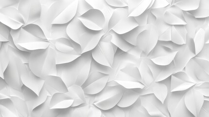 White geometric leaves 3d tiles texture Background banner panorama