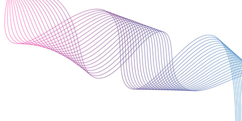 Abstract dynamic multicolor lines, waves. technology line stripe isolated science digital flowing black line. gradient colorful flowing wave design element. wavy lines gradient background.