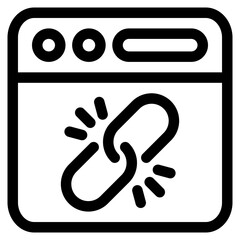 Web Link Icon For Design Element
