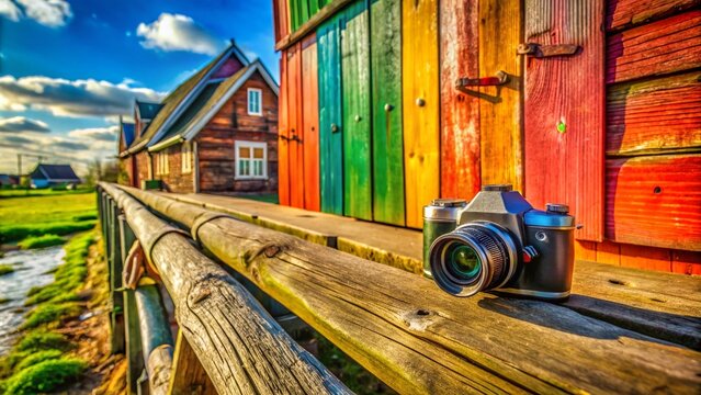 Rustic wooden scutter with a weathered finish, perfect for agricultural and vintage-themed projects