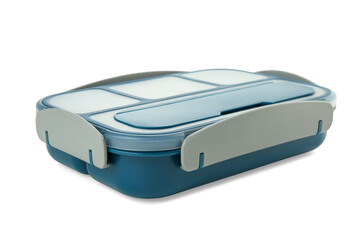 One plastic lunch box isolated on white