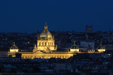 Beautiful scenery of Old Town of Prague by night