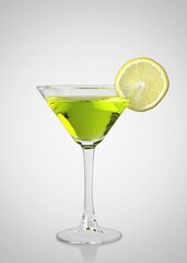 Tasty alcohol citrus cocktail drink in glass