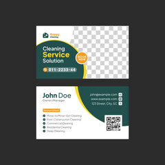 Modern Cleaning Service Business Card Design