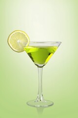 Tasty alcohol citrus cocktail drink in glass