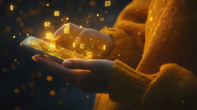 Magical Mobile App Experience with Floating App Icons