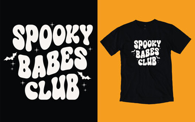 Spooky babes club t shirt, Halloween t shirt design