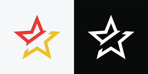 Star Logo Design isolated on white background