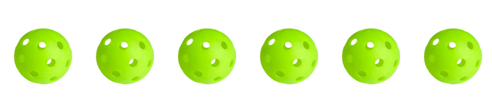 Pickleball balls pattern panorama.