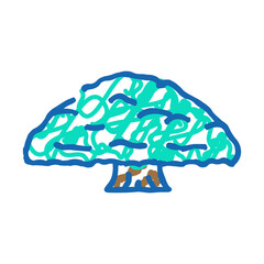 ceiba jungle amazon doodle icon sketch vector. ceiba jungle amazon sign. isolated symbol illustration