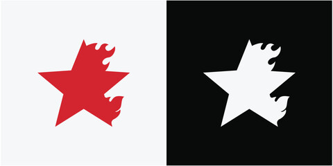 Star Logo Design isolated on white background