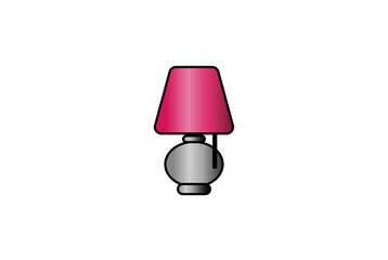 Vector illustration of cartoon table lamp