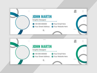 Modern and minimalist email signature or email  template design
