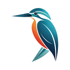 Fototapeta premium Kingfisher Bird silhouette Vector Illustration