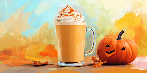 Pumpkin Spice Latte Recipe: A homemade pumpkin spice latte recipe, perfect for warming up on a chilly Halloween night.