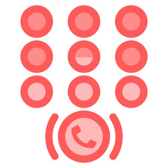 Phone Dial Icon For Design Element