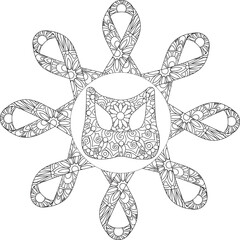 Breast Cancer Coloring Page Breast cancer october month awareness adult coloring page mandala 