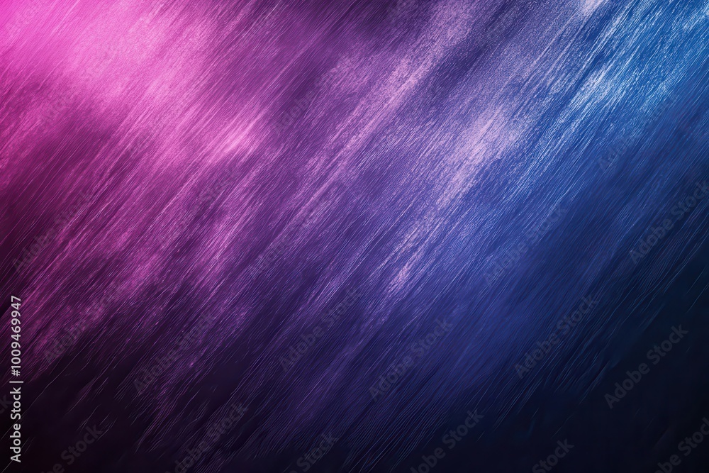 Poster striking purple and azure gradient design on deep canvas featuring textured grain and illuminated ef