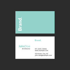 Modern and clean professional business card template