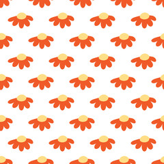 Seamless vector pattern with flowers