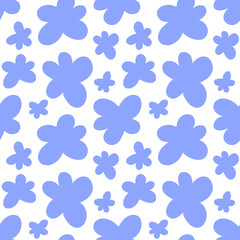 Abstract geometric floral seamless pattern.