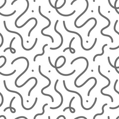 Fototapeta premium Line doodle seamless pattern. Modern abstract backdrop