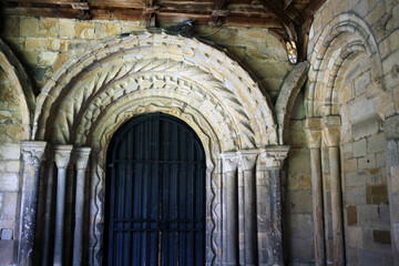 Details of a door in the cloister - The Cathedral Church of Christ - Blessed Mary the Virgin and St Cuthbert of Durham - Durham Cathedral - Durham - England - UK