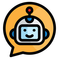 Obraz premium Chatbot Icon For Design Element