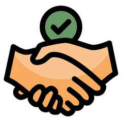 Handshake Icon For Design Element