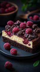 raspberry cheesecake on a plate