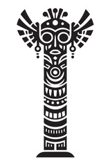 african totem vector image