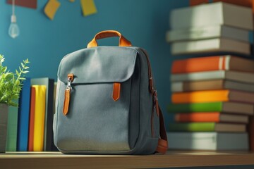 Cozy School Setup with a Stylish Backpack