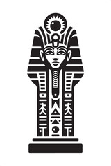 egypt totem vector image silhouette