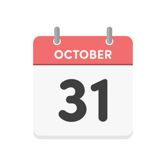 10月31日･october 31stの日めくりカレンダーのアイコン - ハロウィンや10/31のイメージ素材