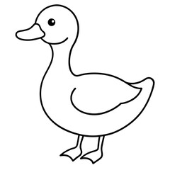 kids crayon drawing duck with Transparent Background Clipart