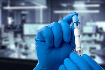 Chemist worker conducting research producing a beauty product