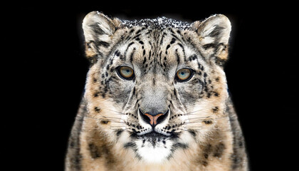 Obraz premium Close up portrait of a snow leopard